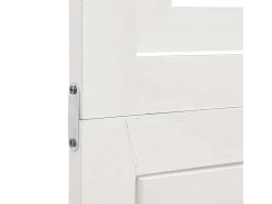 Tabique divisorio de 3 paneles en madera maciza de paulownia blanca