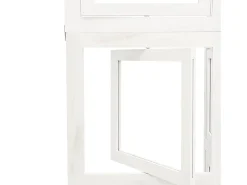 Tabique divisorio de 3 paneles en madera maciza de paulownia blanca