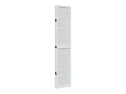 Tabique divisorio de 6 paneles en madera maciza de paulownia blanca