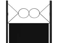 Tabique divisorio de 4 paneles Negro 160 x 180 cm