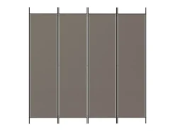 Tabique divisorio de 4 paneles Antracita 200x220 cm Tejido