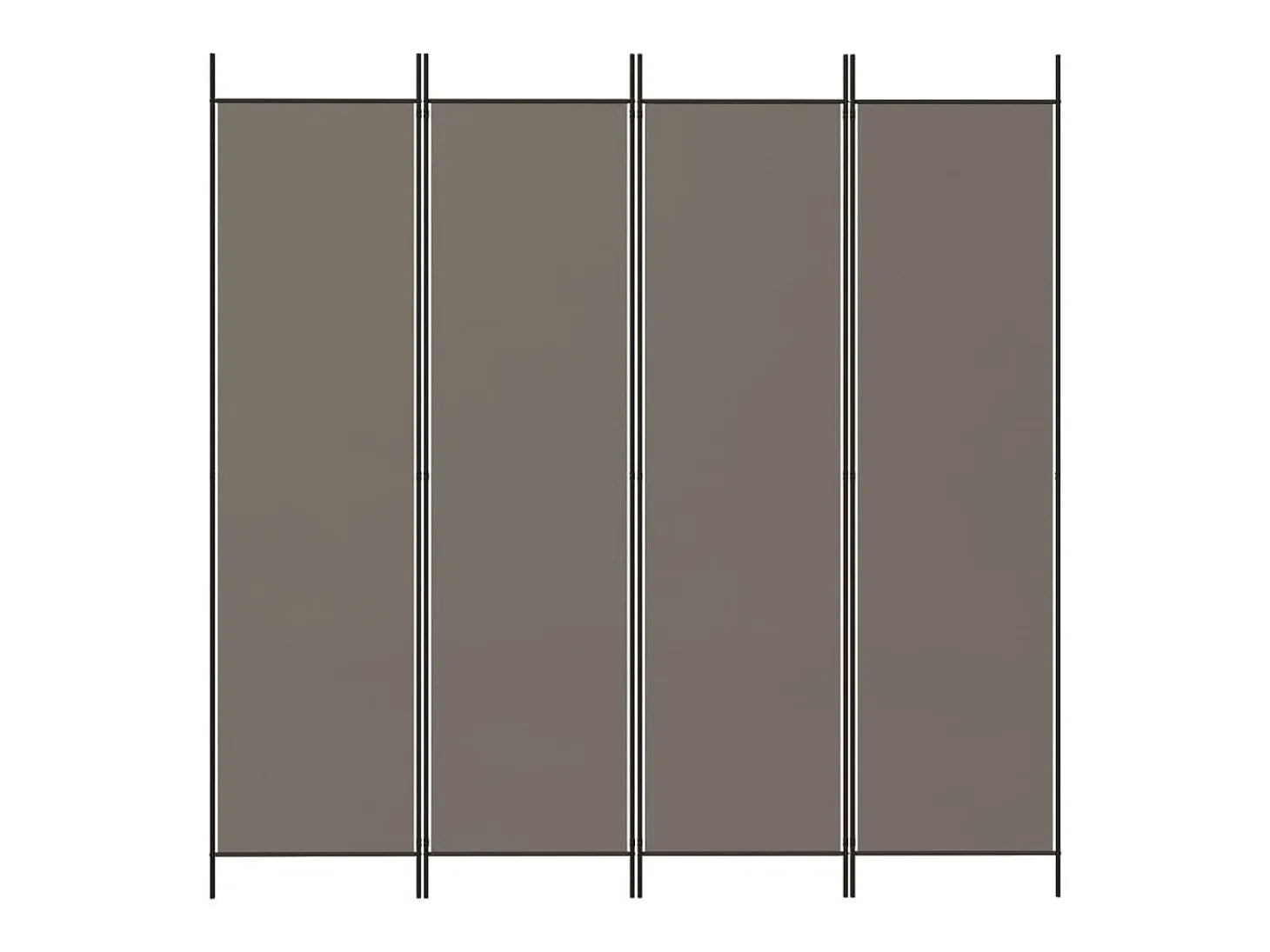 Tabique divisorio de 4 paneles Antracita 200x220 cm Tejido