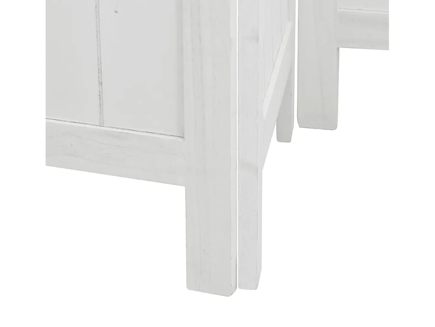 Tabique divisorio de 5 paneles en madera maciza de paulownia blanca