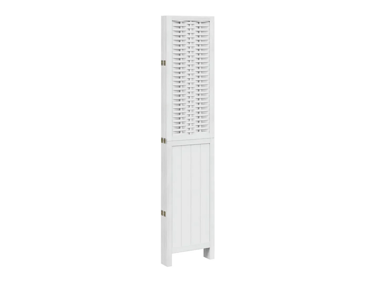 Tabique divisorio de 5 paneles en madera maciza de paulownia blanca