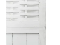 Tabique divisorio de 5 paneles en madera maciza de paulownia blanca