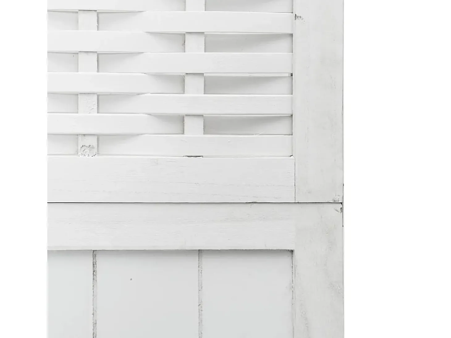 Tabique divisorio de 5 paneles en madera maciza de paulownia blanca