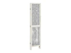 Tabique divisorio de 4 paneles en madera maciza de paulownia blanca