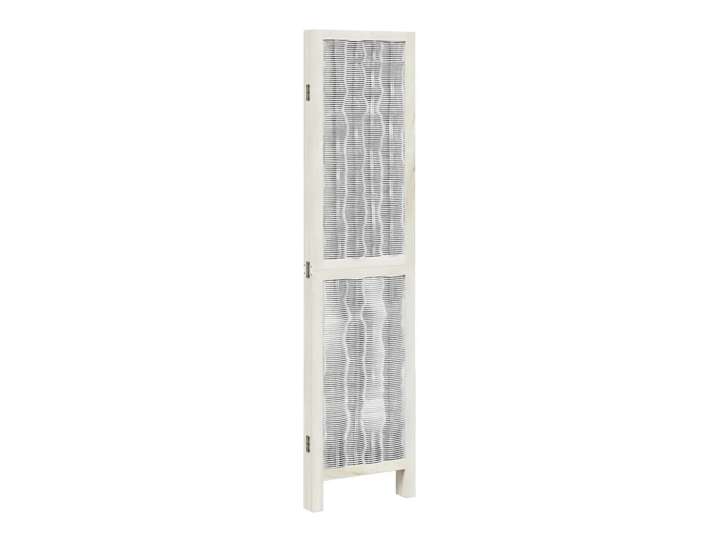 Tabique divisorio de 4 paneles en madera maciza de paulownia blanca