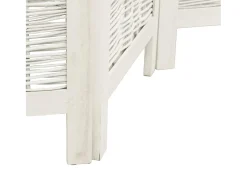 Tabique divisorio de 4 paneles en madera maciza de paulownia blanca