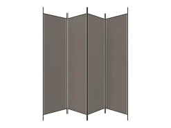 Tabique divisorio de 4 paneles Antracita 200x200 cm Tejido