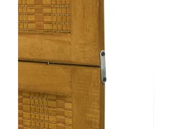 Tabique divisorio de 6 paneles en madera maciza de paulownia marrón