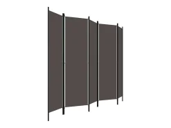 Tabique divisorio de 5 paneles Antracita 250x180 cm