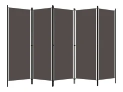 Tabique divisorio de 5 paneles Antracita 250x180 cm