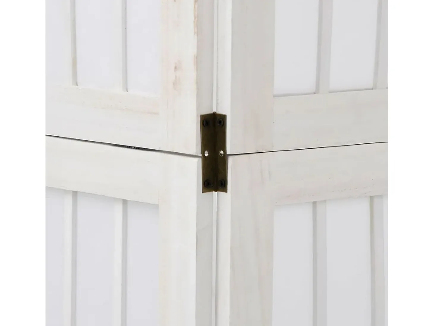 Tabique divisorio de 3 paneles en madera maciza de paulownia blanca