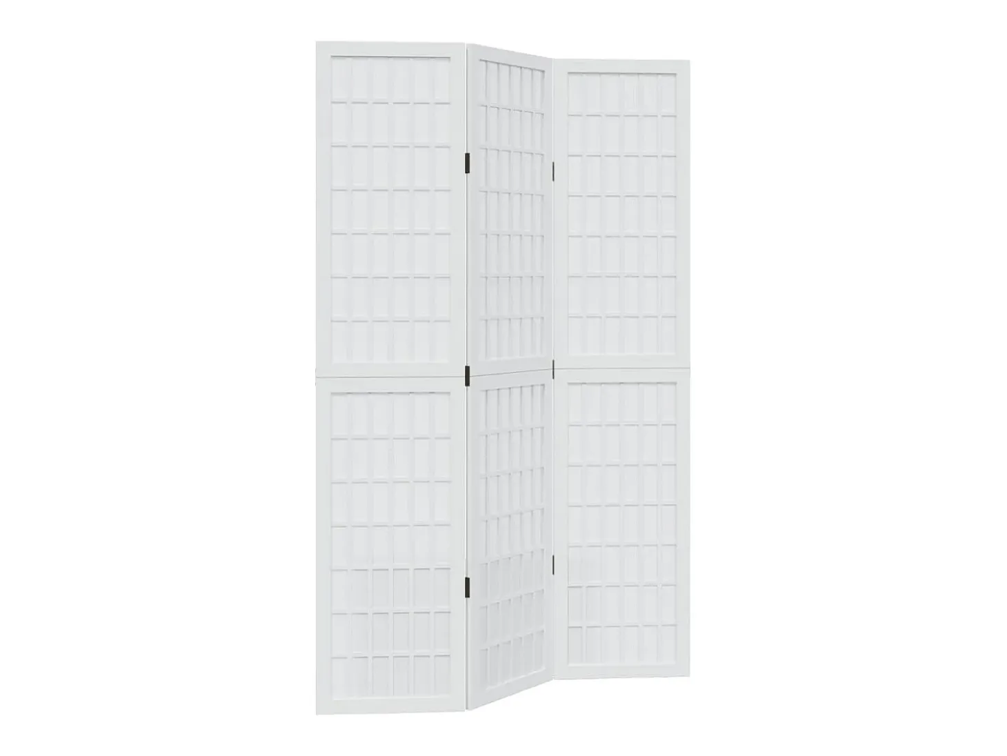 Tabique divisorio de 3 paneles en madera maciza de paulownia blanca