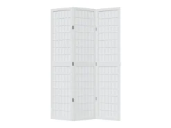 Tabique divisorio de 3 paneles en madera maciza de paulownia blanca