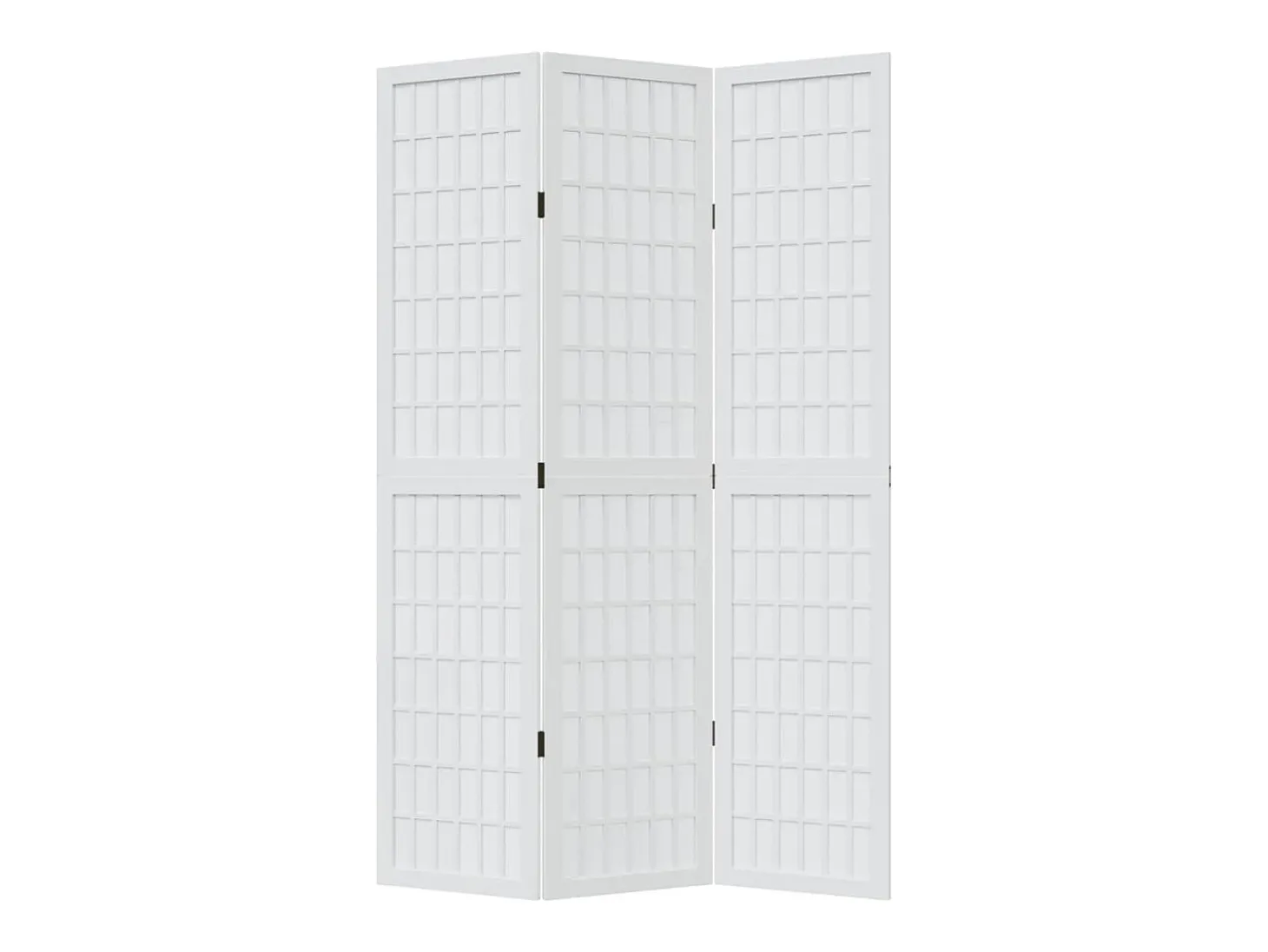 Tabique divisorio de 3 paneles en madera maciza de paulownia blanca