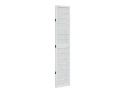 Tabique divisorio de 3 paneles en madera maciza de paulownia blanca
