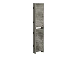 Tabique divisorio de 6 paneles Gris 214x166 cm Madera maciza