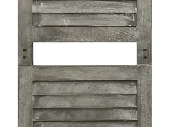 Tabique divisorio de 6 paneles Gris 214x166 cm Madera maciza
