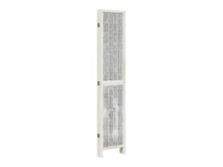 Tabique divisorio de 6 paneles en madera maciza de paulownia blanca