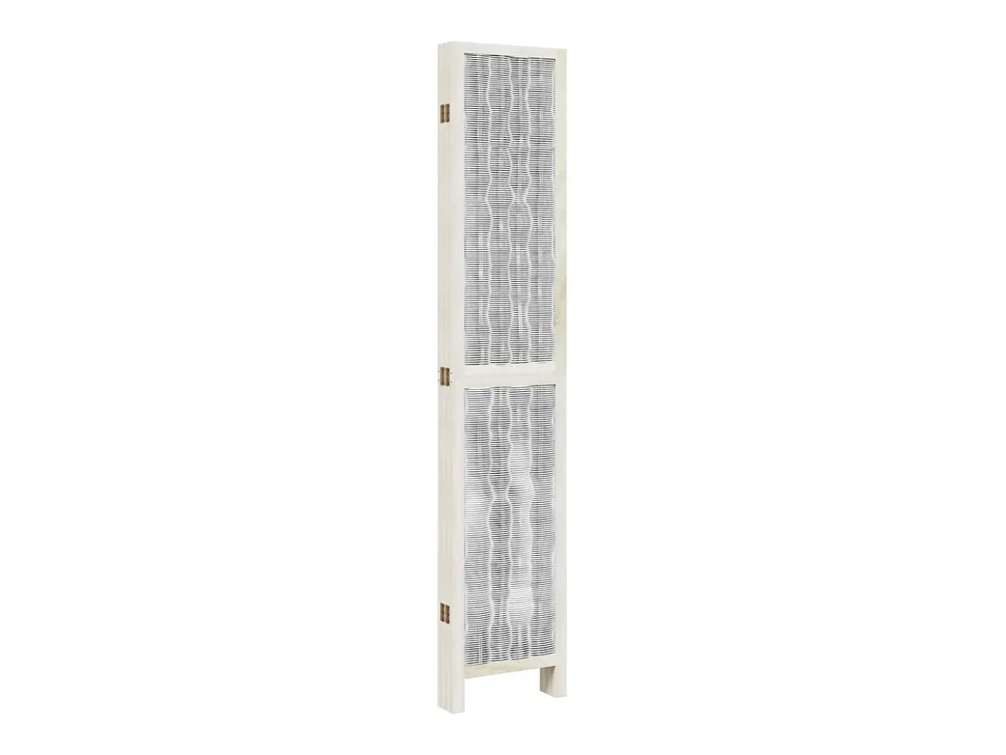Tabique divisorio de 6 paneles en madera maciza de paulownia blanca