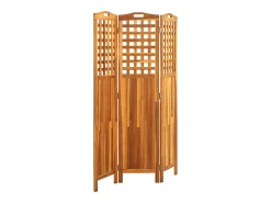 Tabique divisorio de 3 paneles 121x2x170 cm Madera de acacia