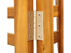 Tabique divisorio de 3 paneles 121x2x170 cm Madera de acacia