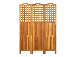 Tabique divisorio de 3 paneles 121x2x170 cm Madera de acacia