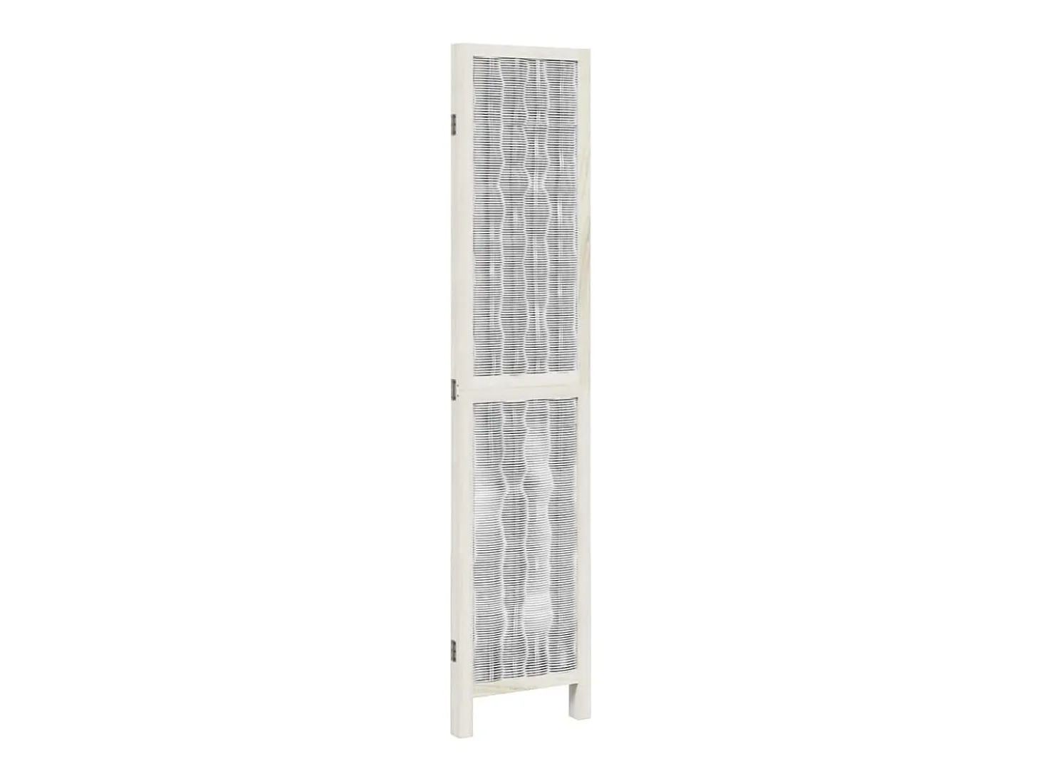 Tabique divisorio de 3 paneles en madera maciza de paulownia blanca