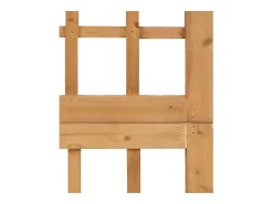 Tabique divisorio de 6 paneles/celosía de madera maciza de abeto