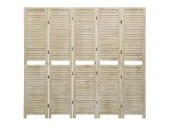 Tabique divisorio de 5 paneles 175x165 cm madera de paulownia