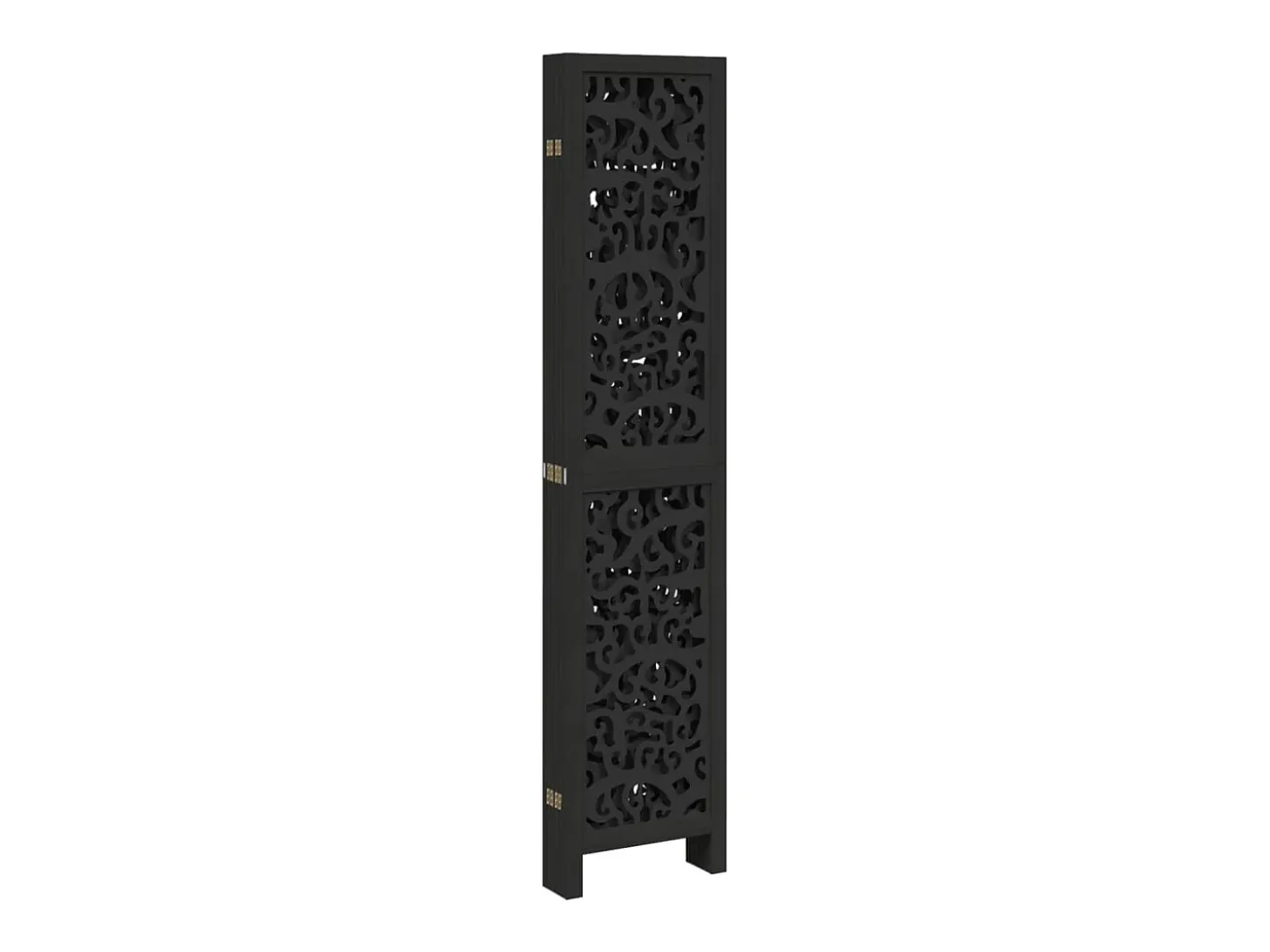 Tabique divisorio de 6 paneles en madera maciza de paulownia negra
