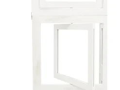 Tabique divisorio de 4 paneles en madera maciza de paulownia blanca