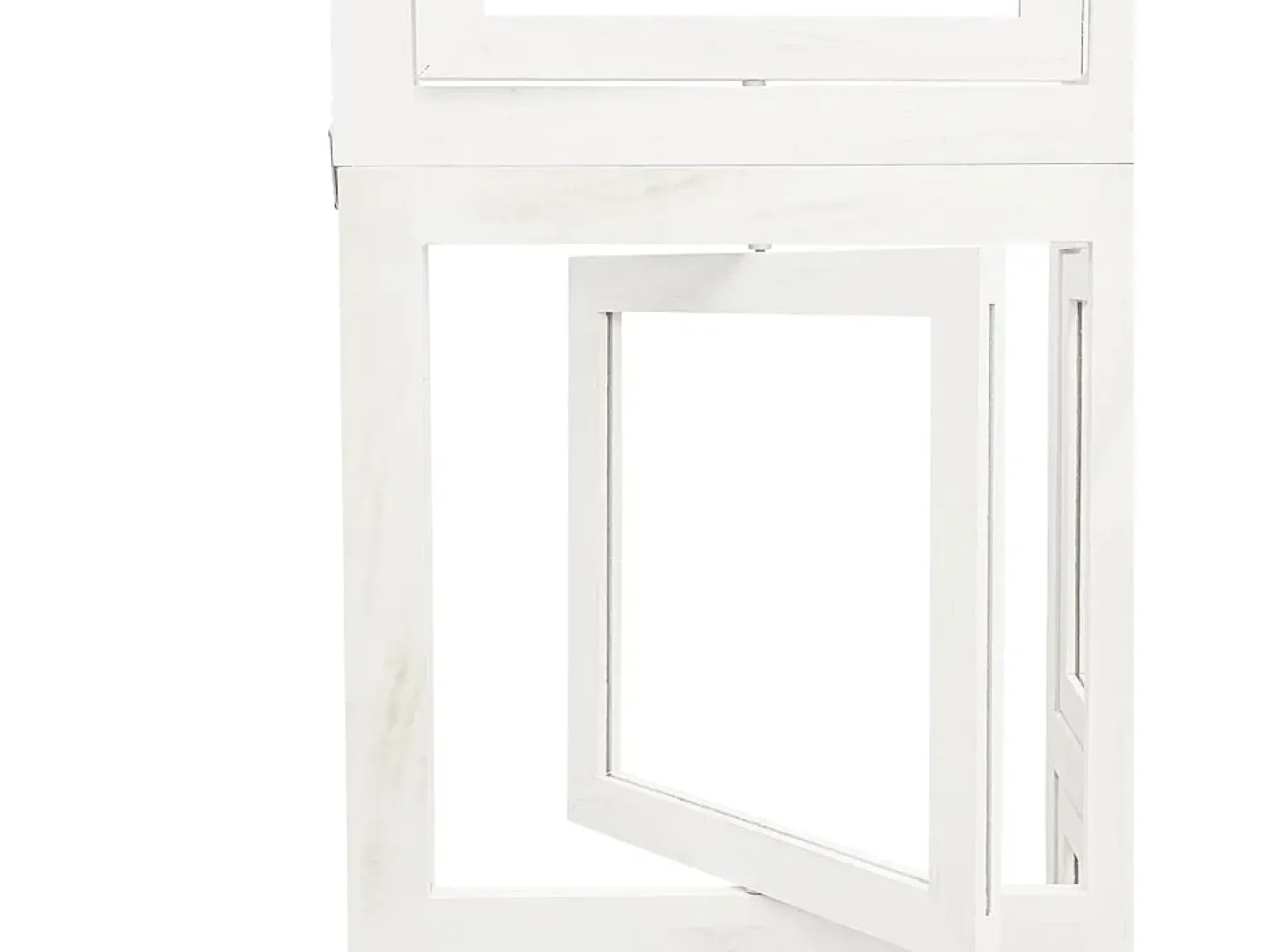 Tabique divisorio de 4 paneles en madera maciza de paulownia blanca