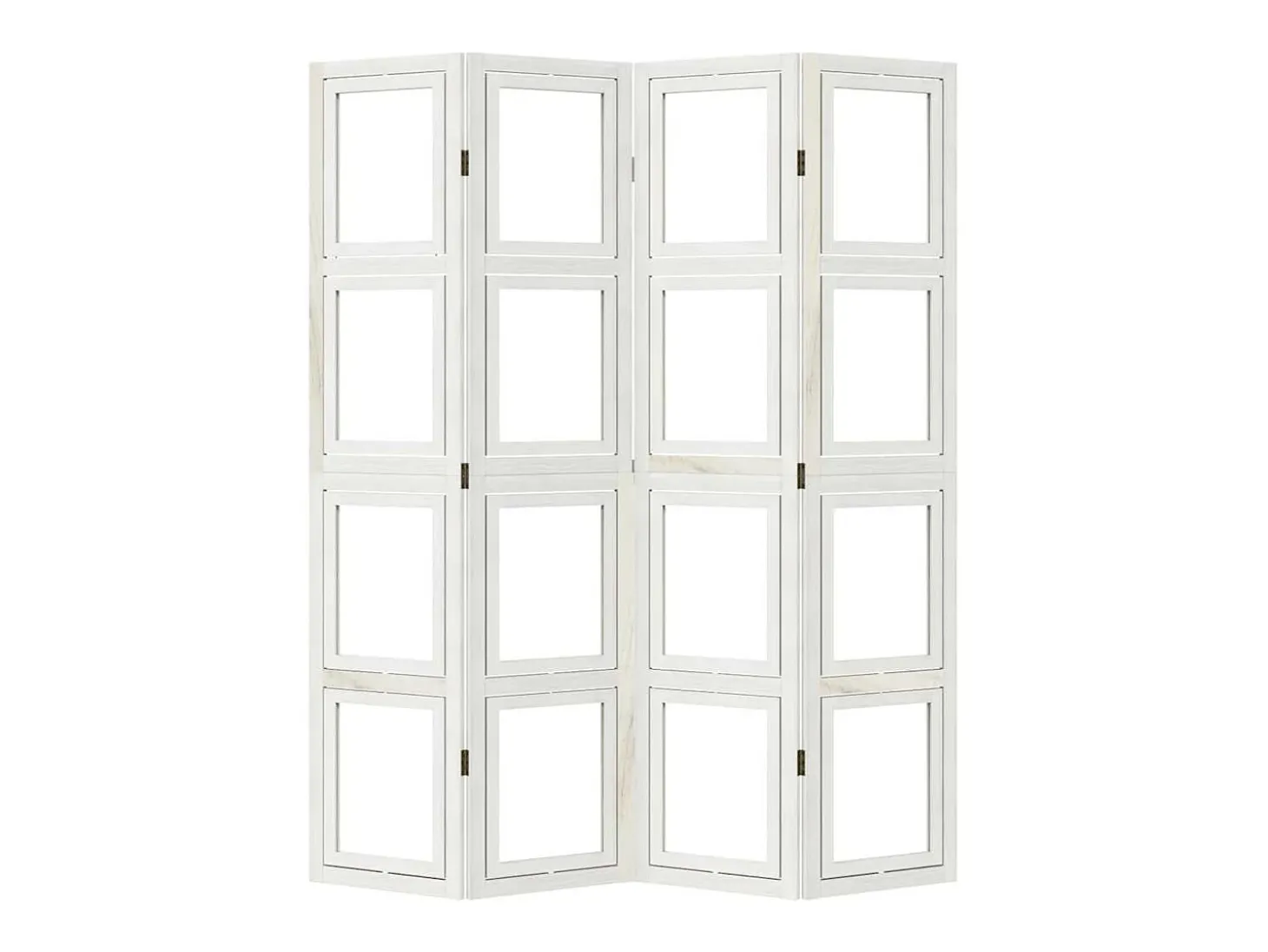 Tabique divisorio de 4 paneles en madera maciza de paulownia blanca