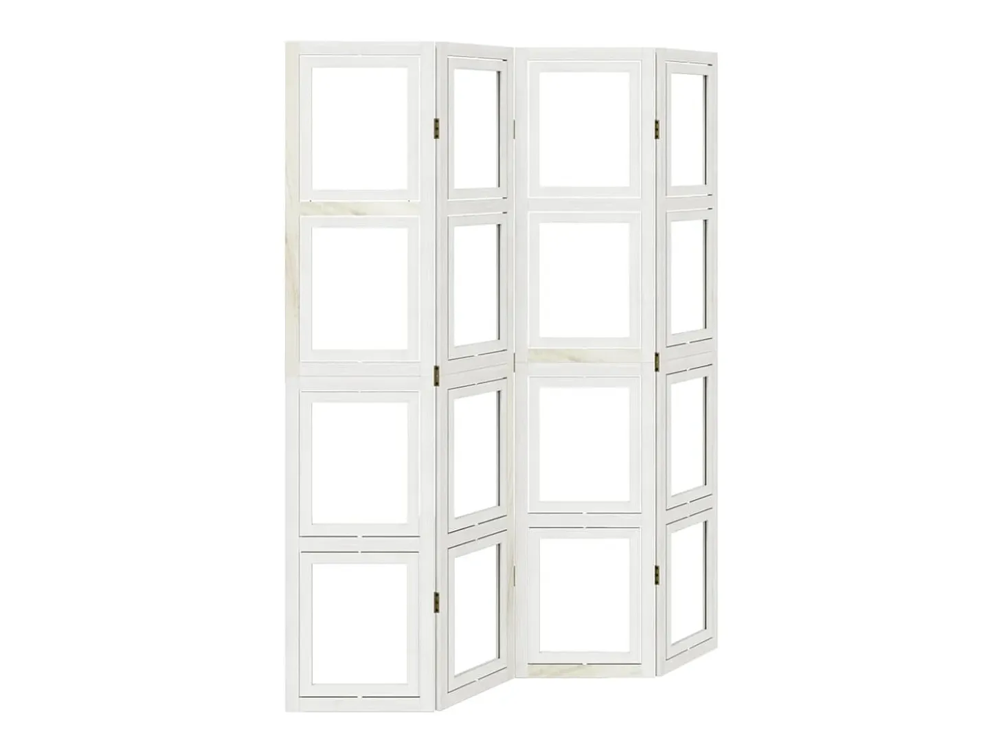 Tabique divisorio de 4 paneles en madera maciza de paulownia blanca