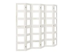 Tabique divisorio de 6 paneles en madera maciza de paulownia blanca