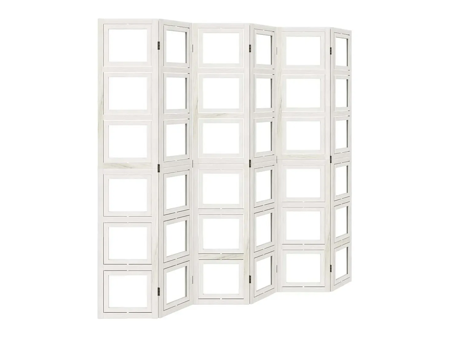 Tabique divisorio de 6 paneles en madera maciza de paulownia blanca