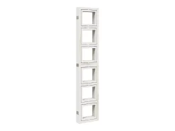 Tabique divisorio de 6 paneles en madera maciza de paulownia blanca