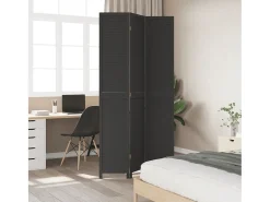Tabique divisorio de 3 paneles en madera maciza de paulownia negra
