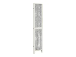 Tabique divisorio de 4 paneles en madera maciza de paulownia blanca