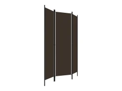 Tabique divisorio de 3 paneles Marrón 150x180 cm