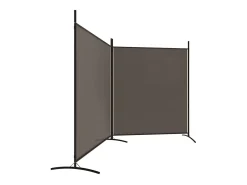 Tabique divisorio de 2 paneles Antracita 348x180 cm Tejido