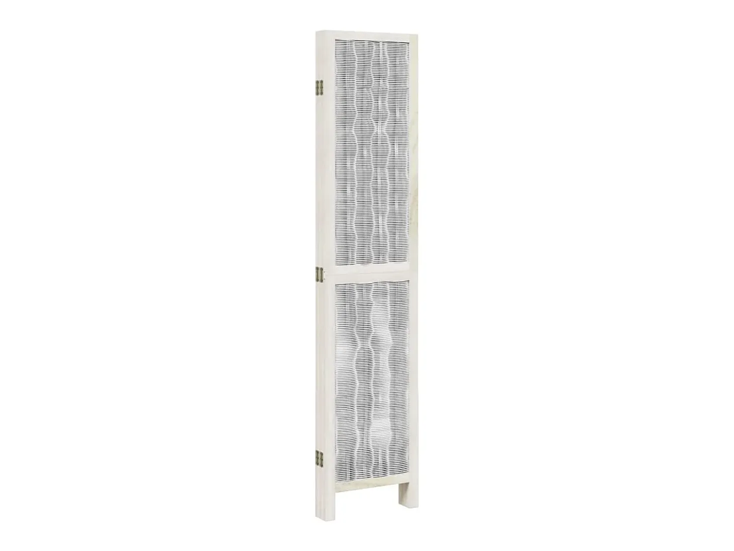 Tabique divisorio de 5 paneles en madera maciza de paulownia blanca