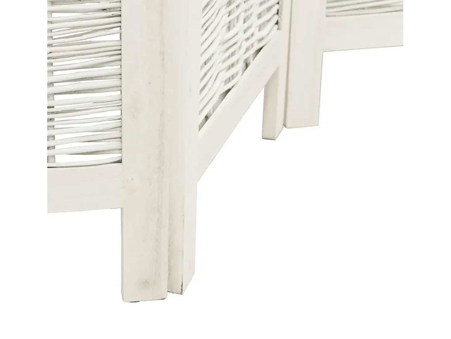 Tabique divisorio de 5 paneles en madera maciza de paulownia blanca