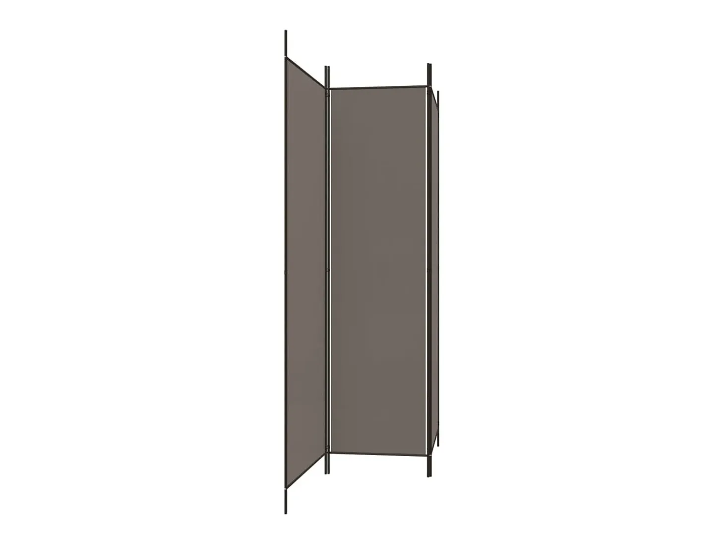 Tabique divisorio de 3 paneles Antracita 150x200 cm Tejido
