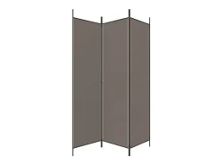 Tabique divisorio de 3 paneles Antracita 150x200 cm Tejido