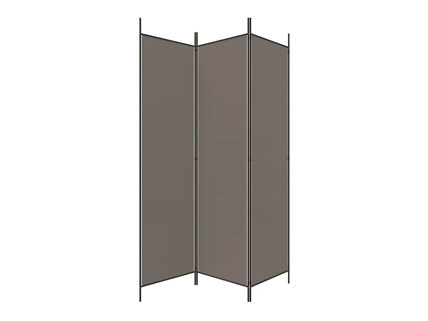 Tabique divisorio de 3 paneles Antracita 150x200 cm Tejido