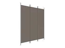Tabique divisorio de 3 paneles Antracita 150x200 cm Tejido